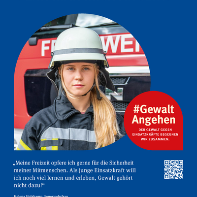 Bild Feuerwehrfrau #GewaltAngehen