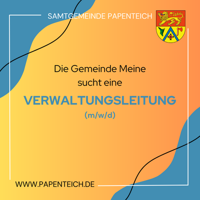 Stellenausschreibung Verwaltungsleitung Gemeinde Meine 