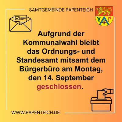 14.09. Amt 3 gechlossen
