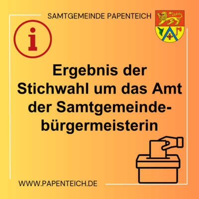Ergebnis der Stichwahl um das Amt der Samtgemeindeb&uuml;rgermeisterin