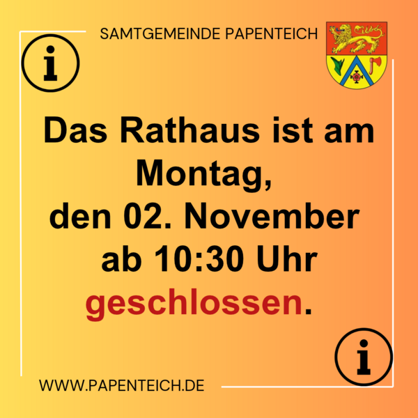 Bild vergr&ouml;&szlig;ern: 02.11.2026 Rathaus zu